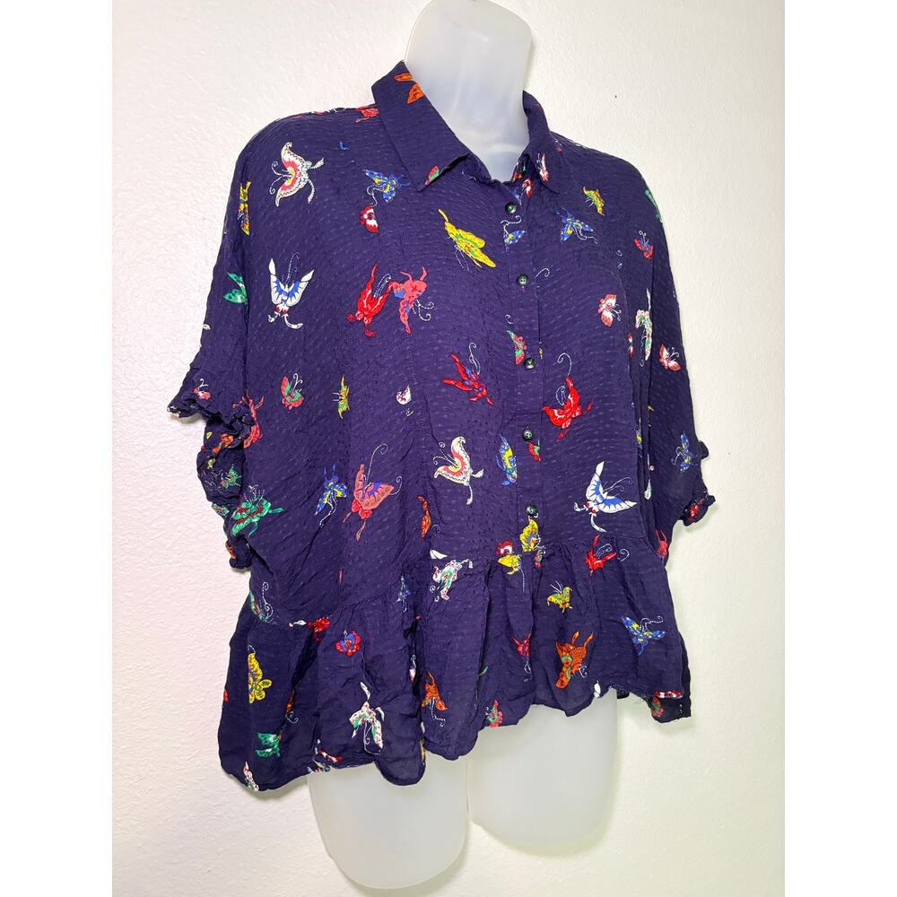 Maeve Aeropostale Butterfly Print Flowy Top - Size M
